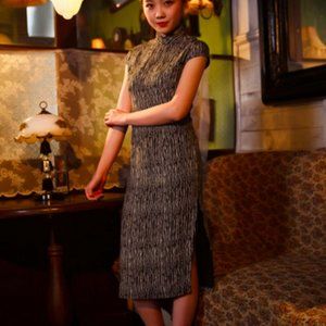 Modern Qipao Black/White XXS
